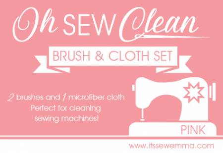 OH SEW CLEAN BRUSH & CLOTH SET PINK - North Country Quilters & Sew 'n Vac,  LLC